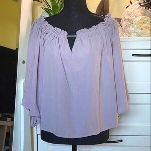 Lavender Off-Shoulder Faire Top